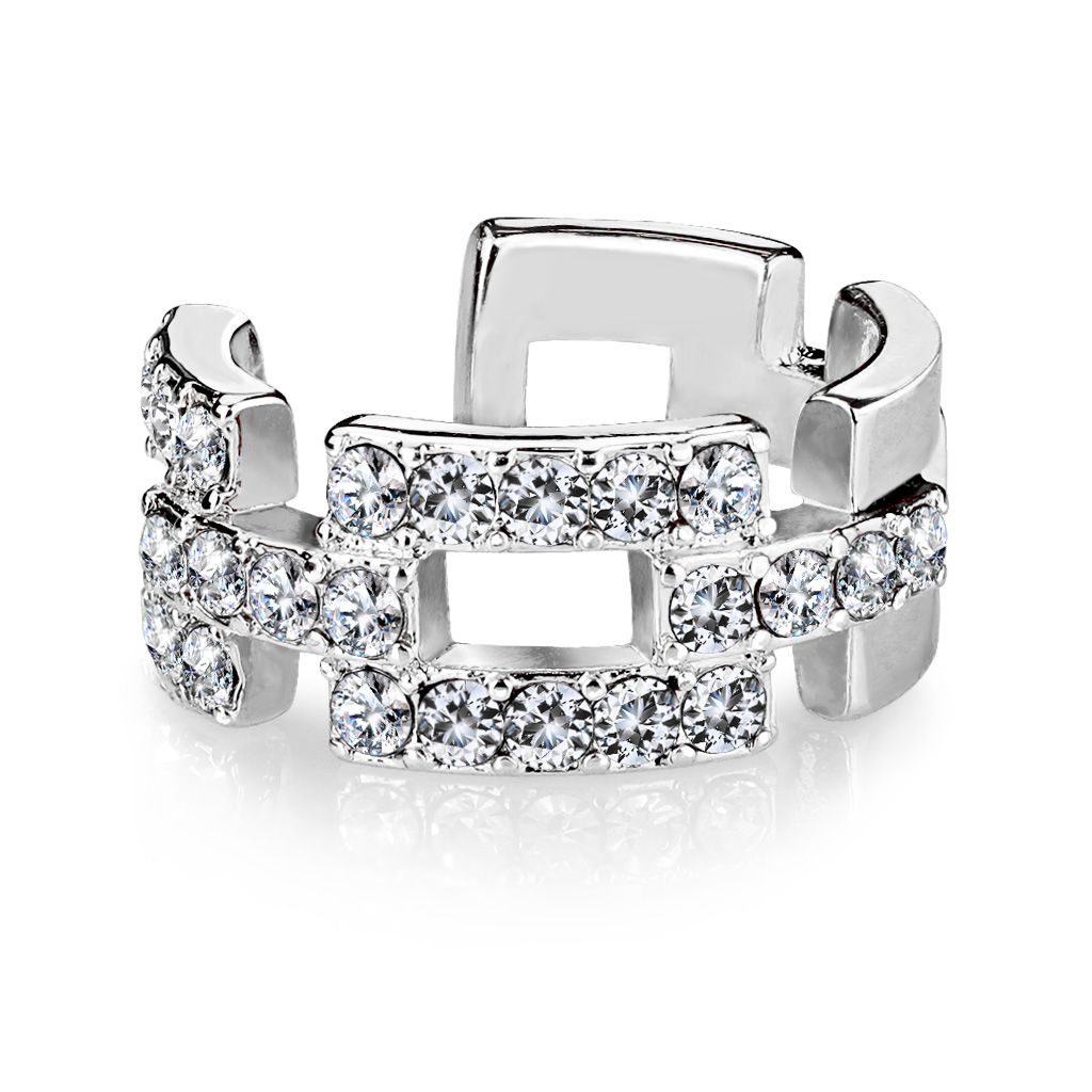 Ear cuff with studded squares