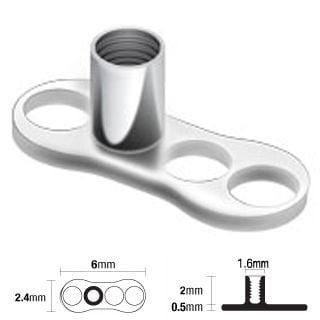 Dermal anchor base titanium made