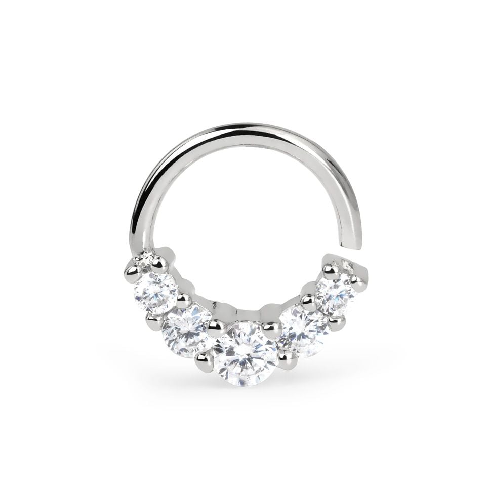 Seamless ring with stones