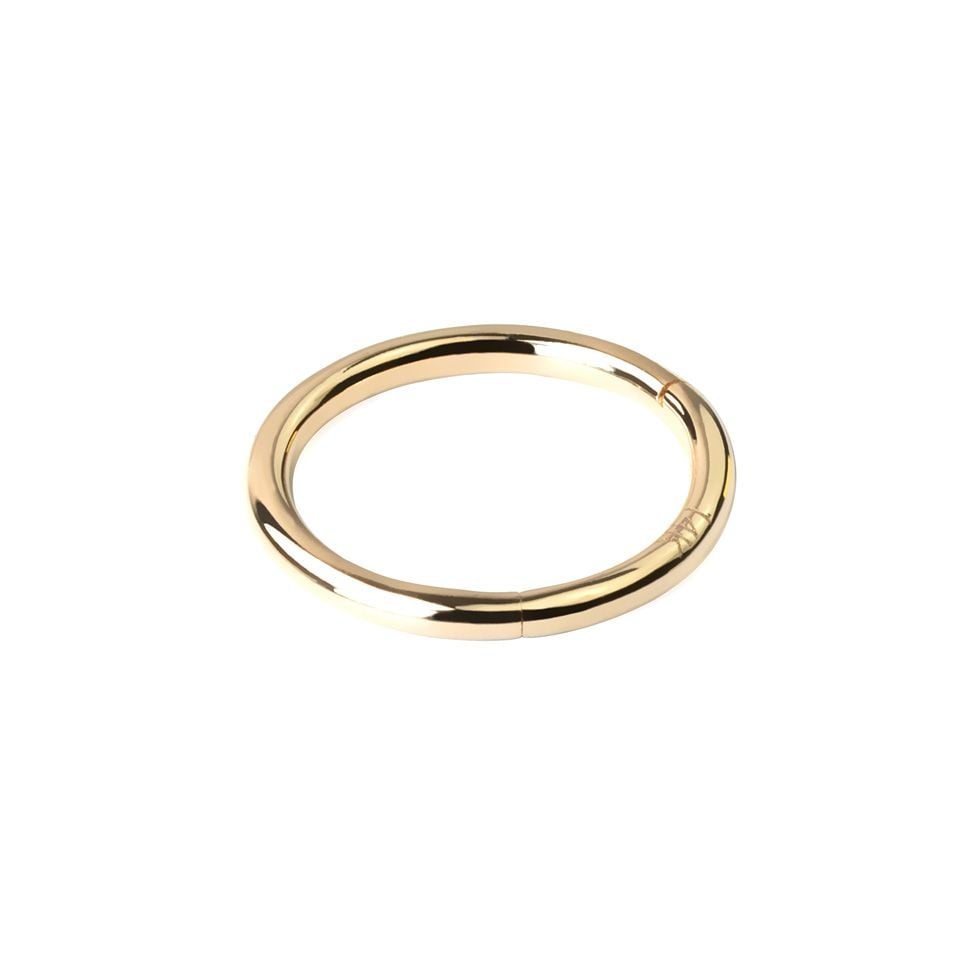 Hinged segment ring made of 14k gold