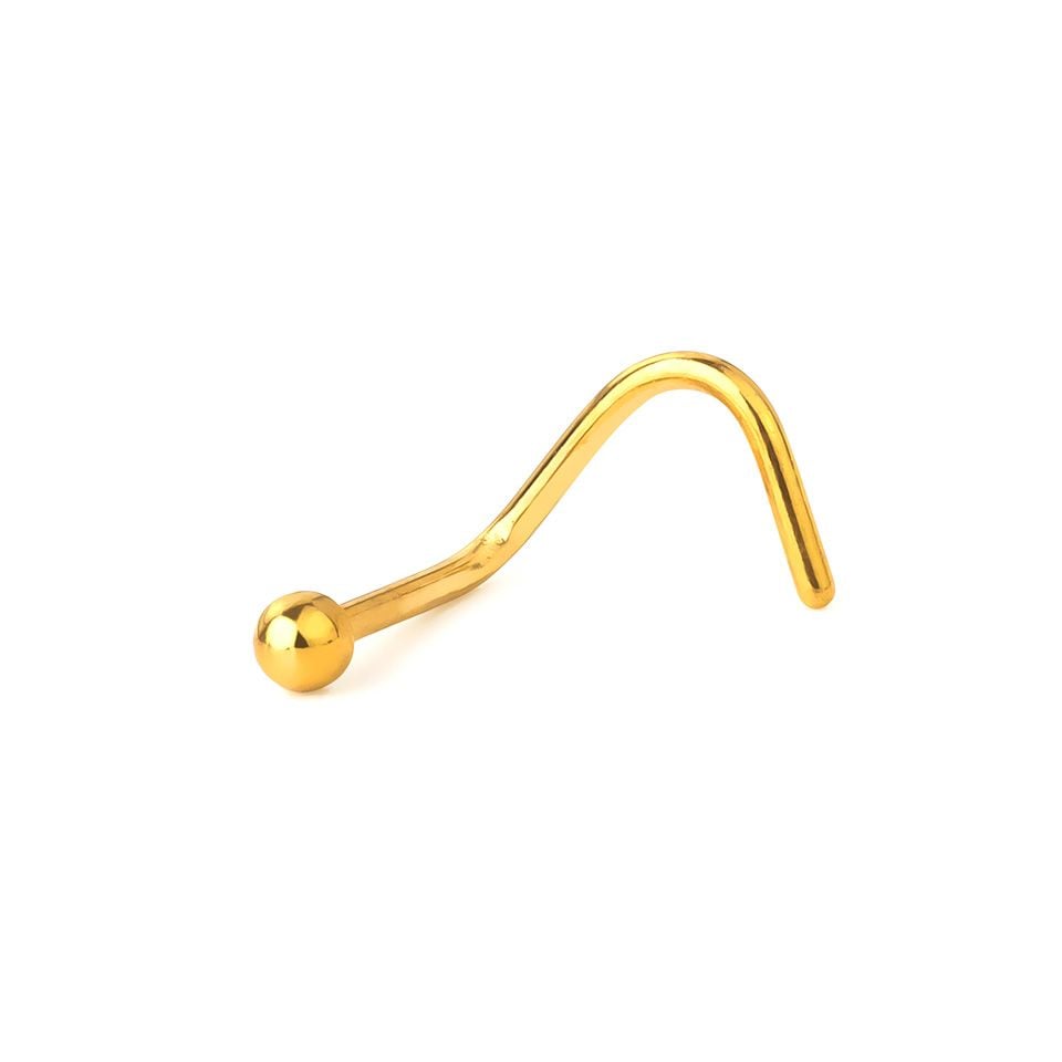 Nose screw with half ball in your choice of color