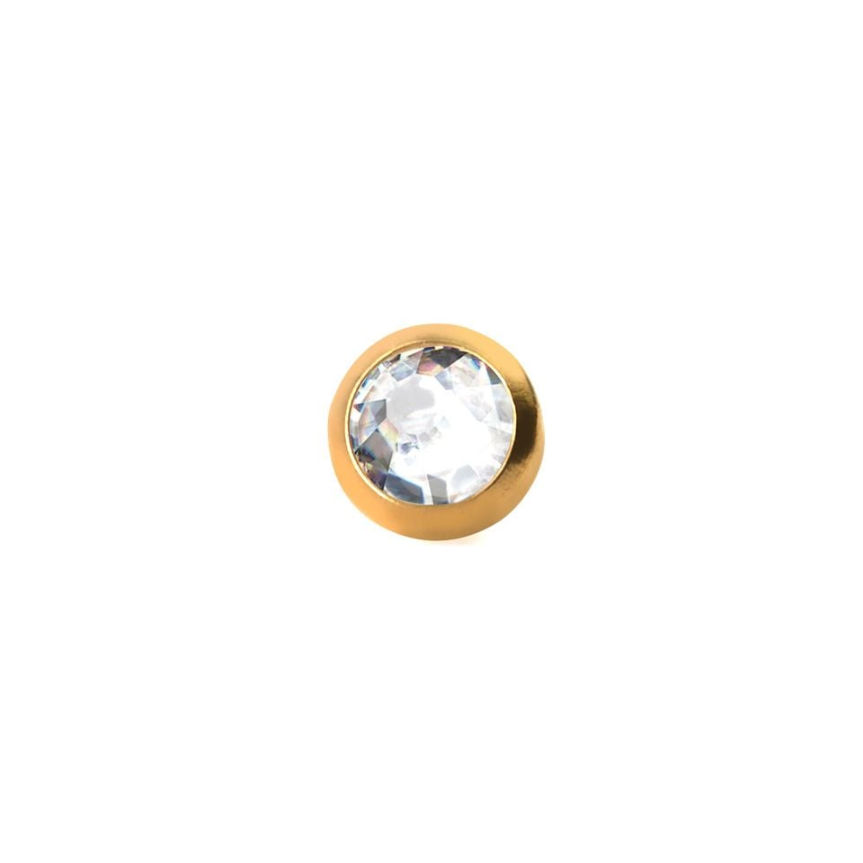 Dermal top jewelry in a variety of colors with crystal stone