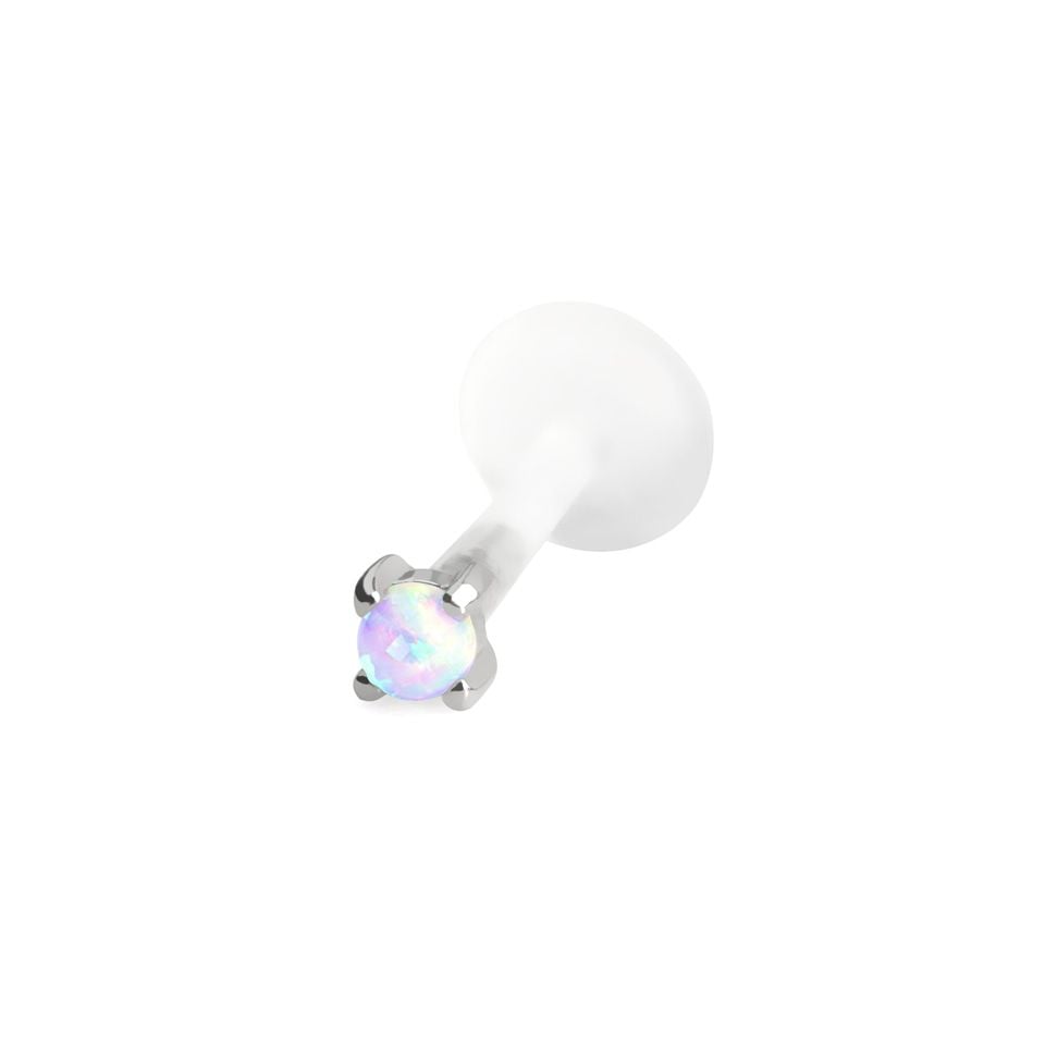 Labret od 14K zlata s opalnim kamenčićem