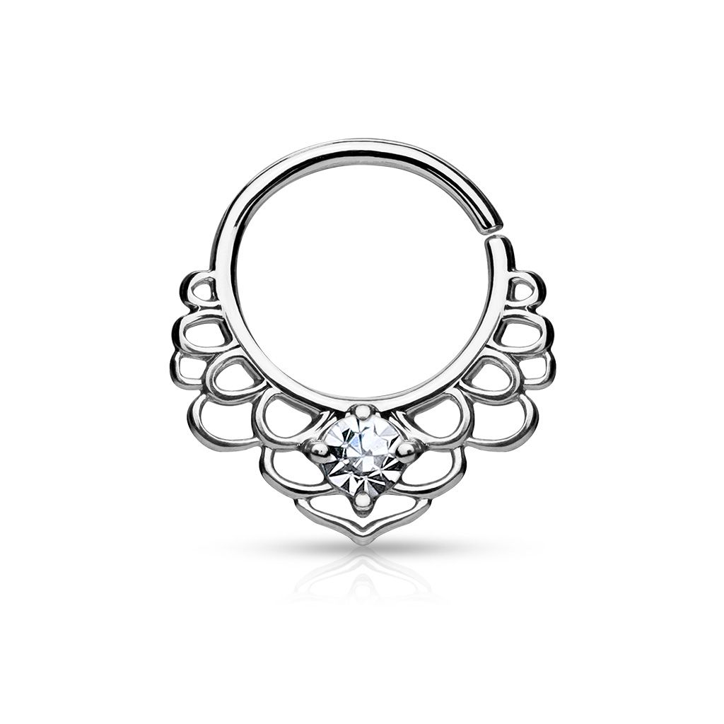 Septum ring with lotus leaves