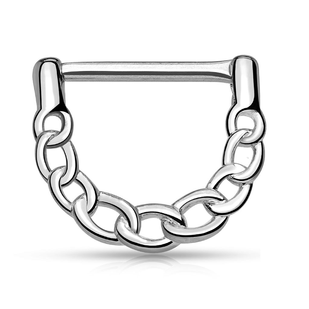 Nipple clicker with chain