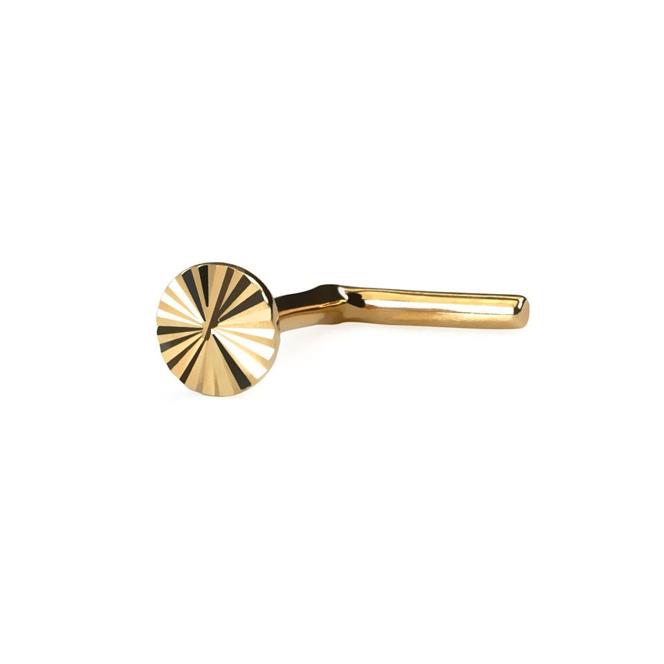 14k nose ring with diamond cut design