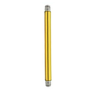 Loose straight barbell gold-plated