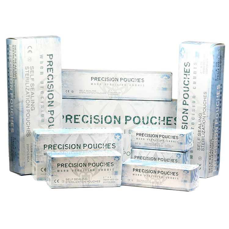 Self sealing autoclave pouches