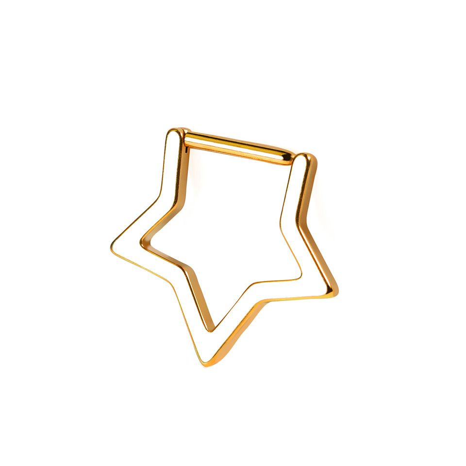 Star titanium clicker ring