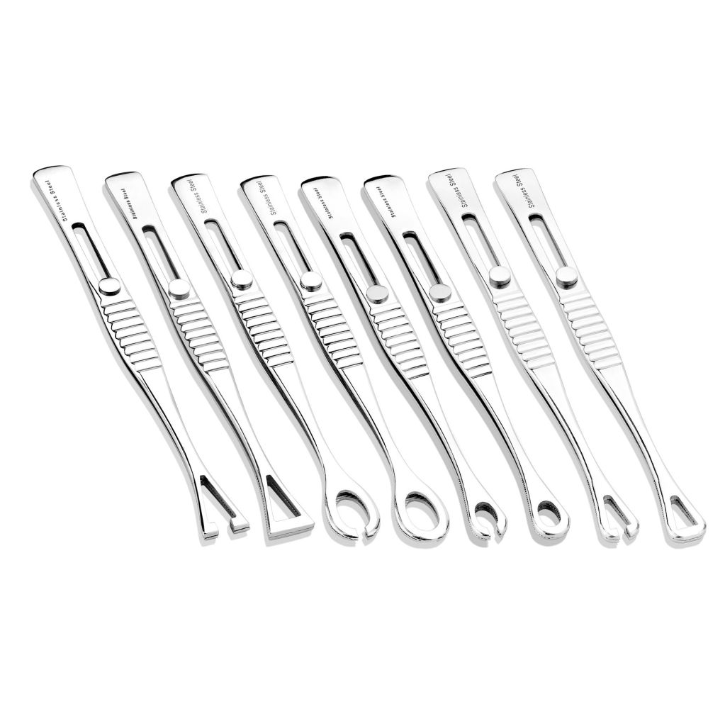 Piercing tweezers set