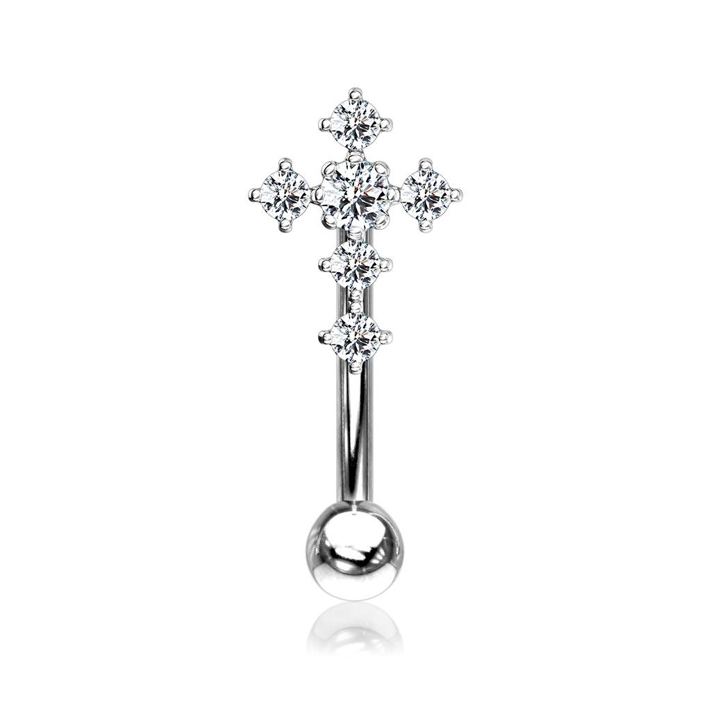 Curved barbell with paved cross