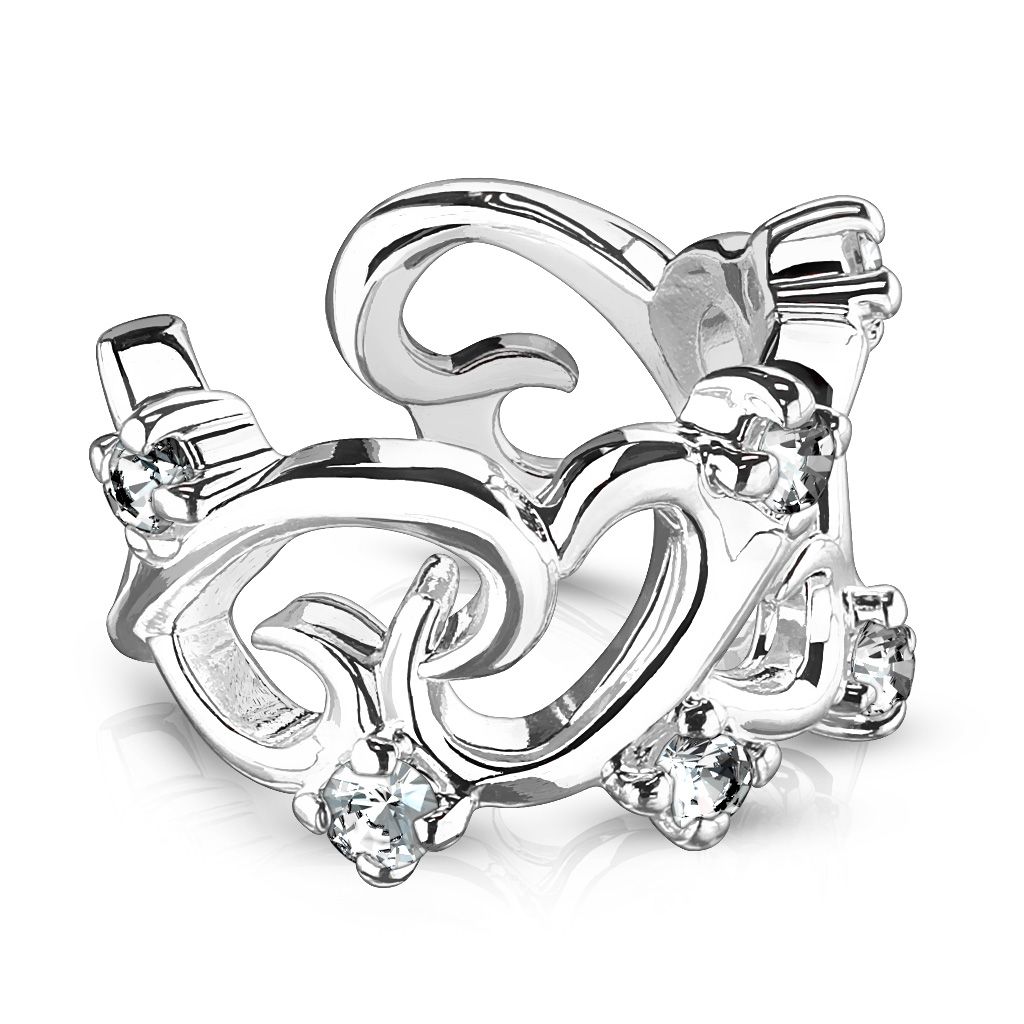Ear cuff with filigree heart design