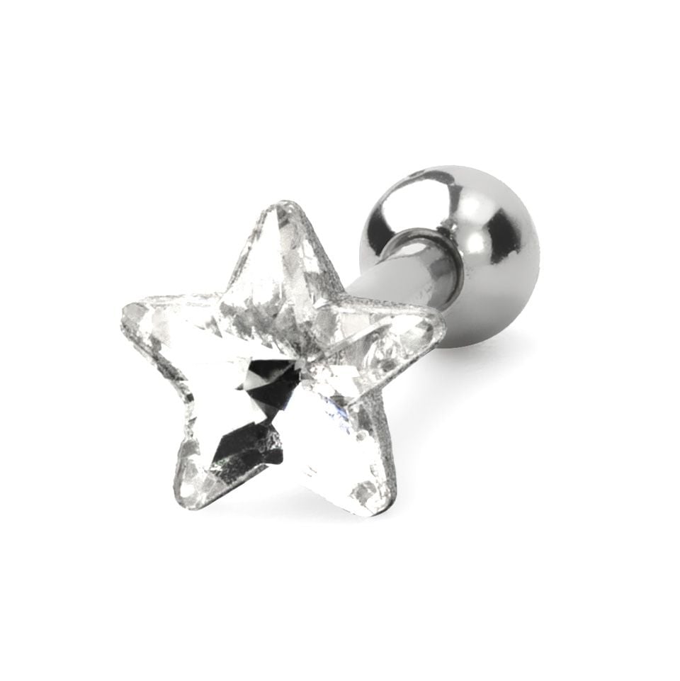 Ear piercing in a variety of stone designs and colors