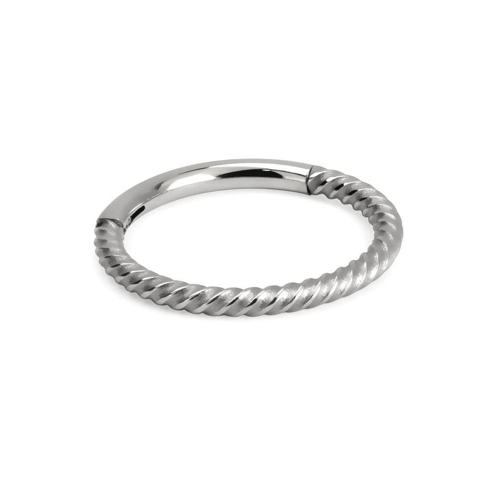 Hinged ring with twisted wire