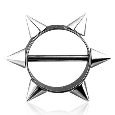 Nipple shield with spikes
