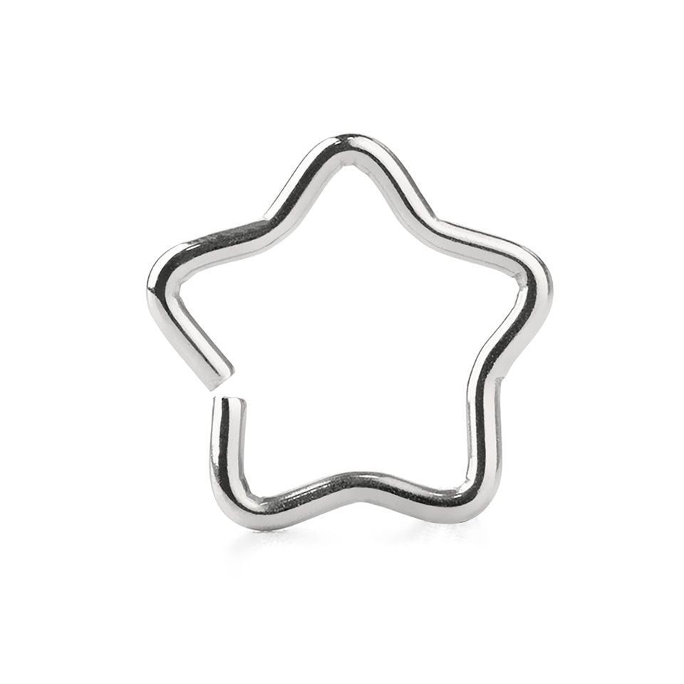 Ear piercing star-shaped