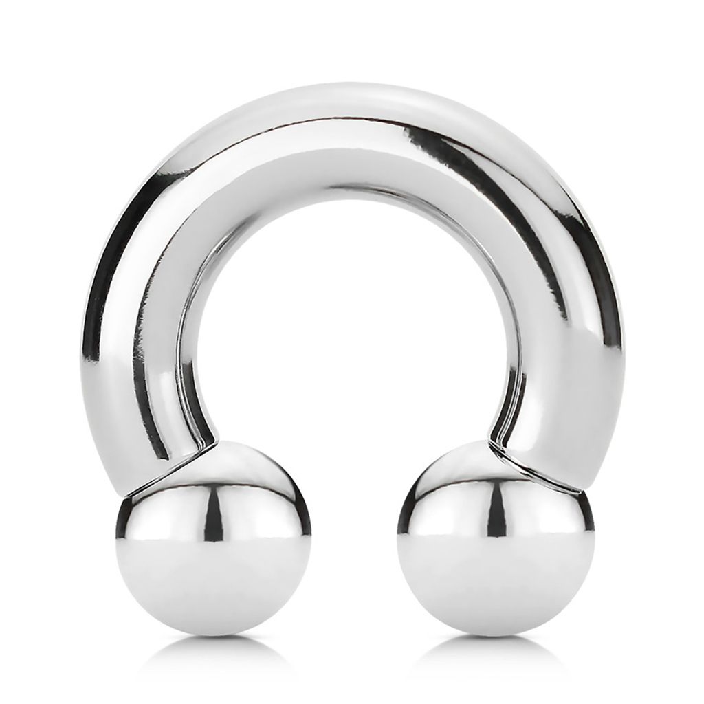 Large circular barbell internally threaded