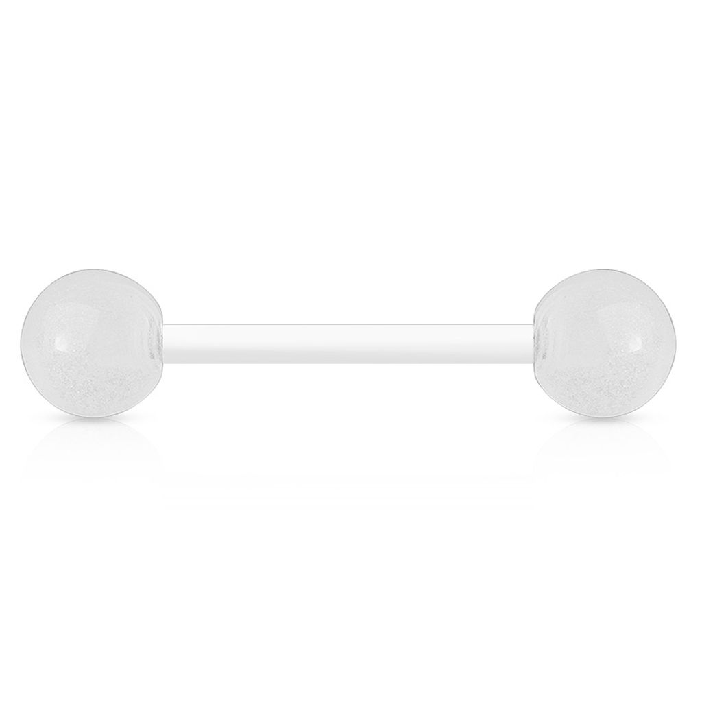 Tongue barbell in 6 glow in the dark colors