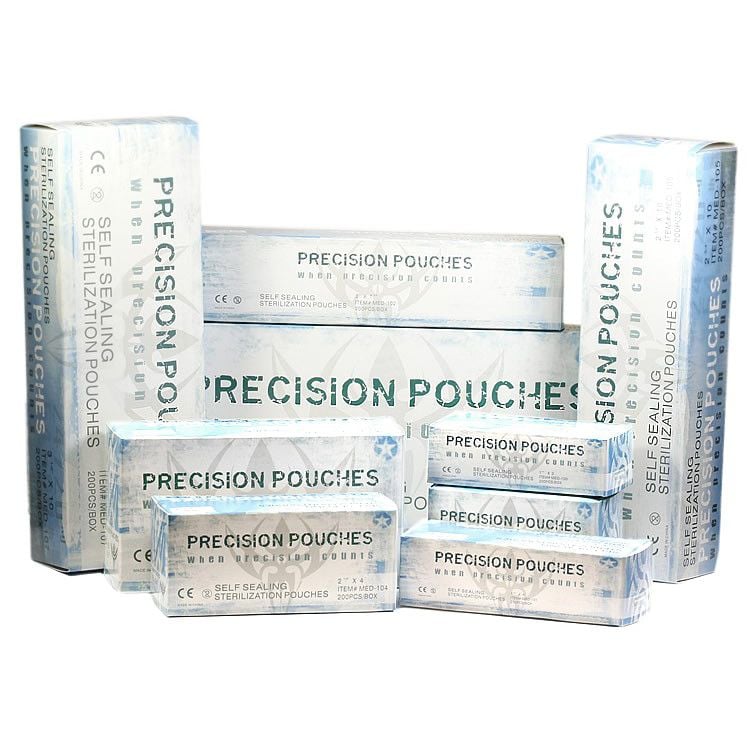 Self sealing autoclave pouches