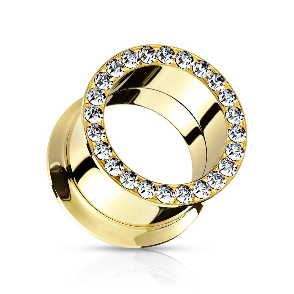 Tunnel gold-plated with studded edge