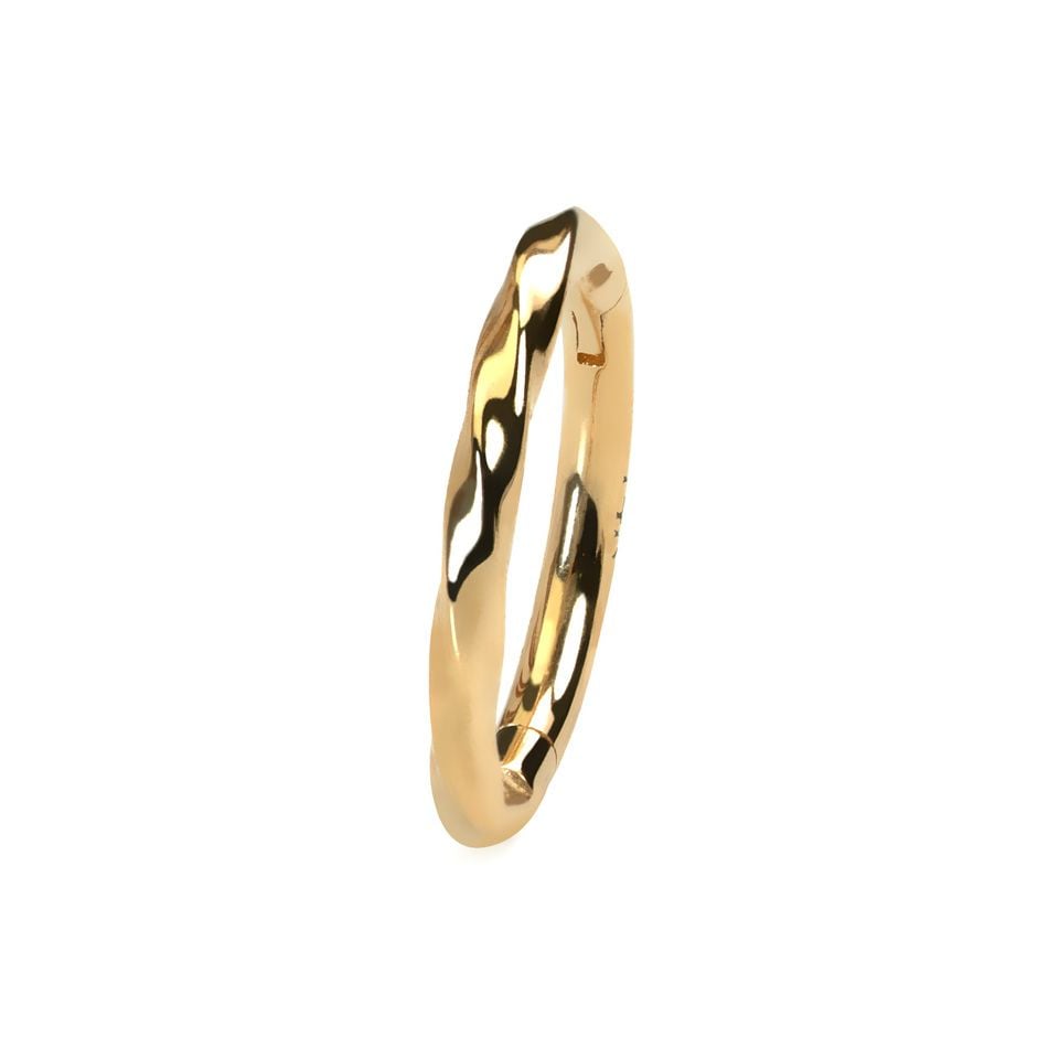 14k gold ring with twist design