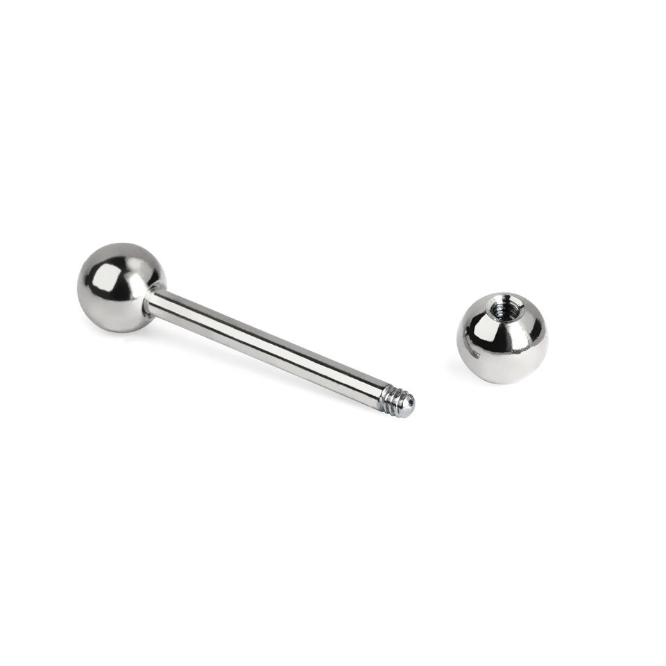 Straight barbell made of titanium