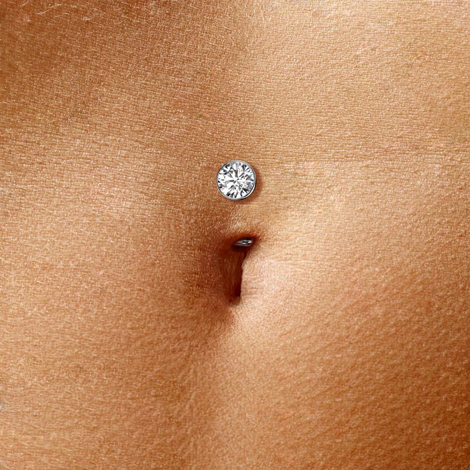 Obrnuti piercing za pupak od titanija