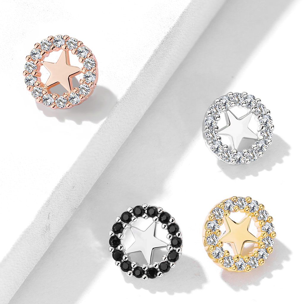 Dermal top with star and studded edge