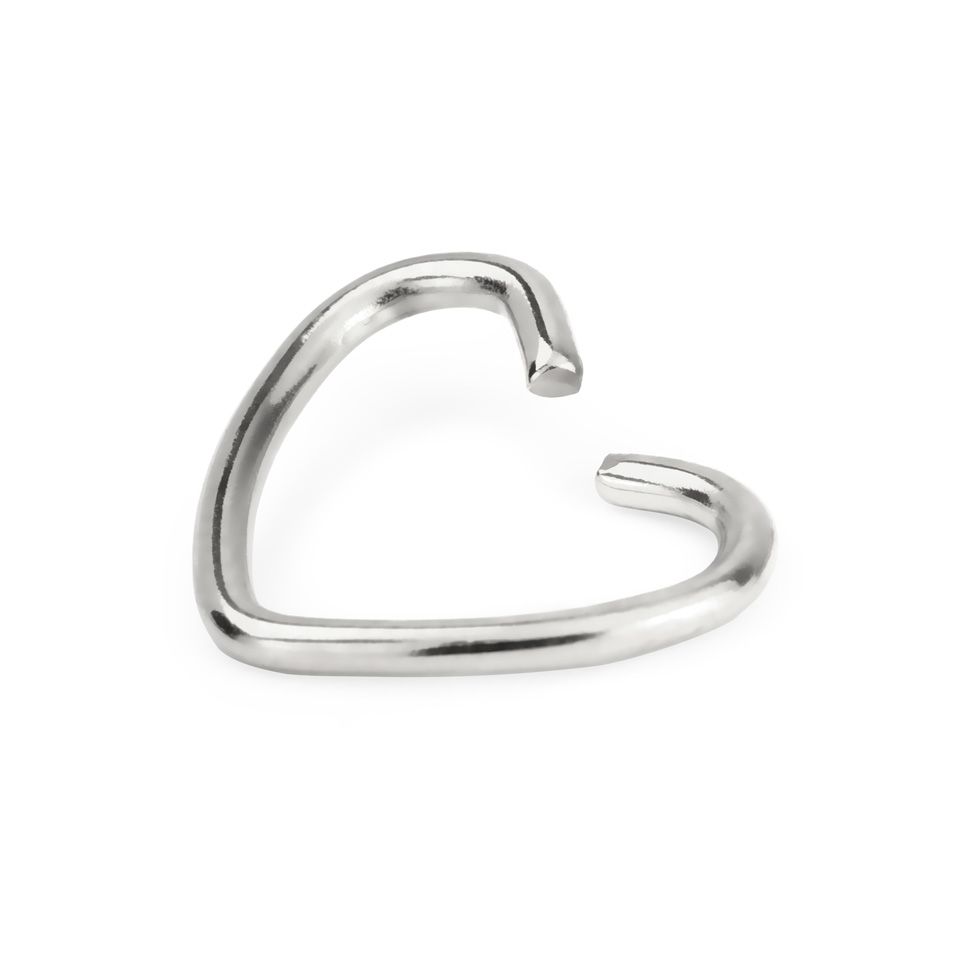 Ear piercing heart-shaped