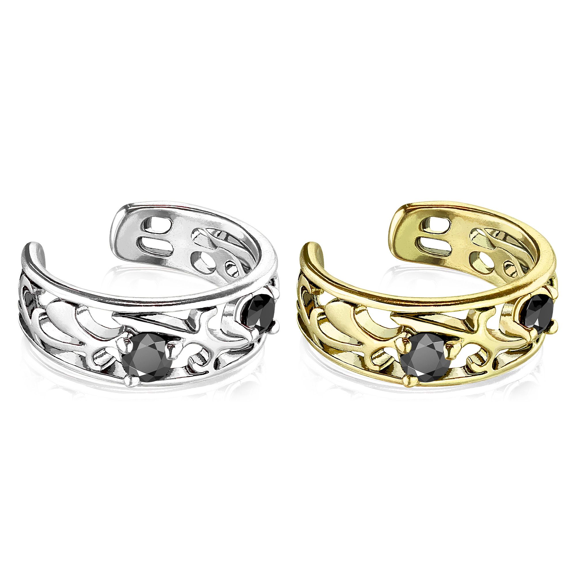 Ear cuff with branched filigree design