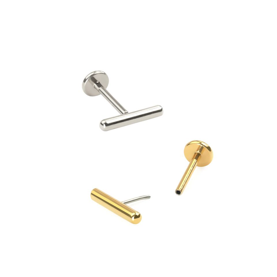 Titanium labret with bar