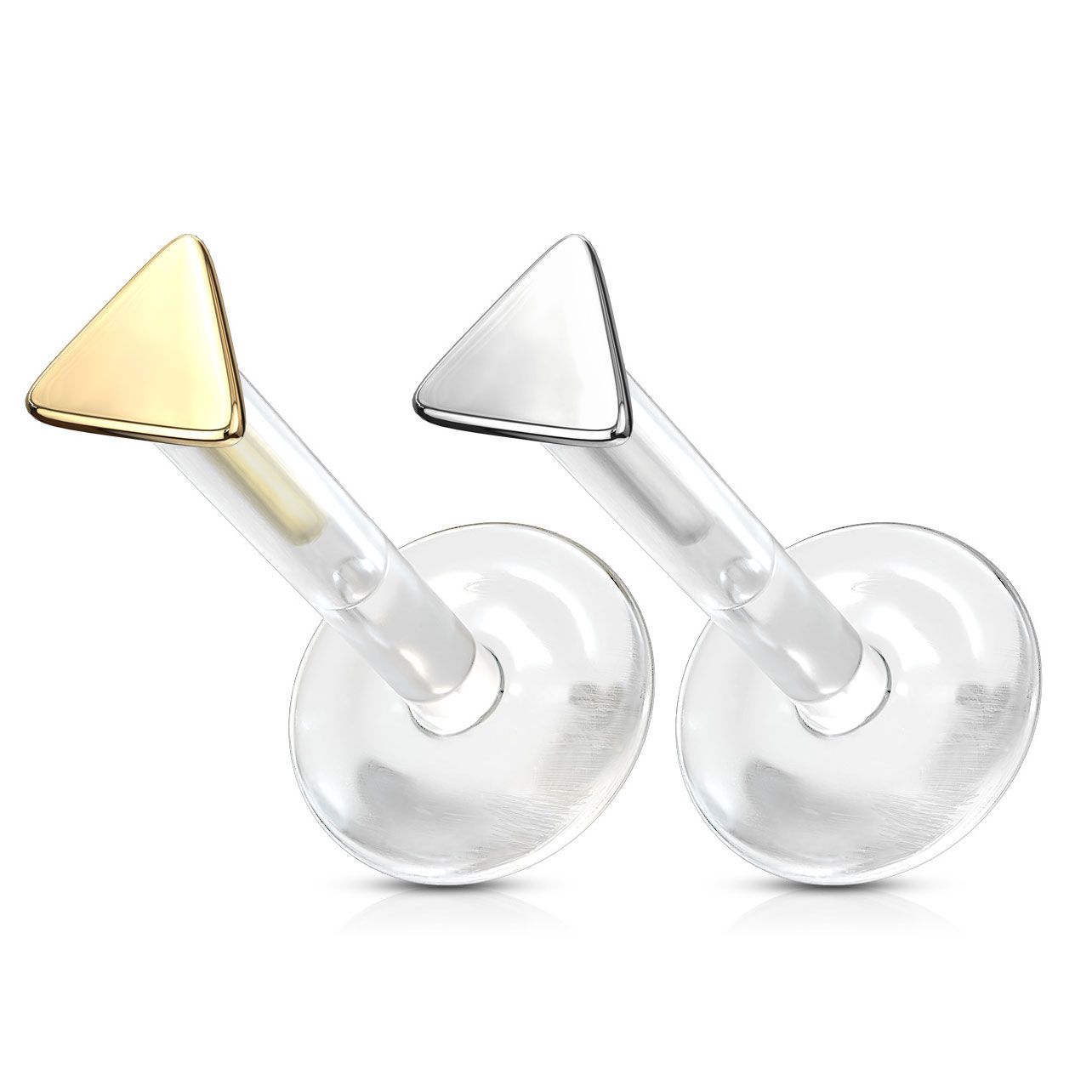 Labret s trokutićem od 14K zlata
