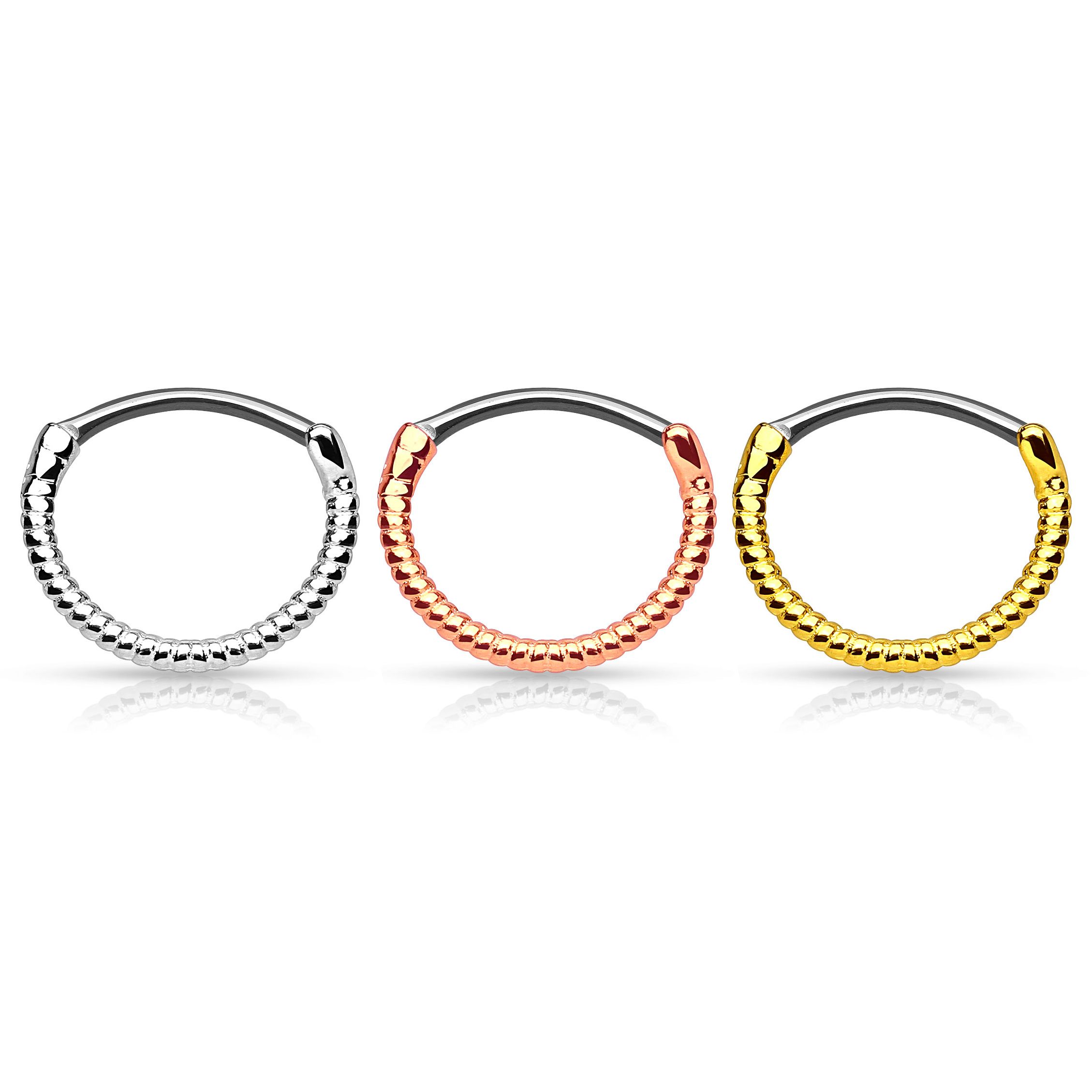 Septum clicker with twisted wire