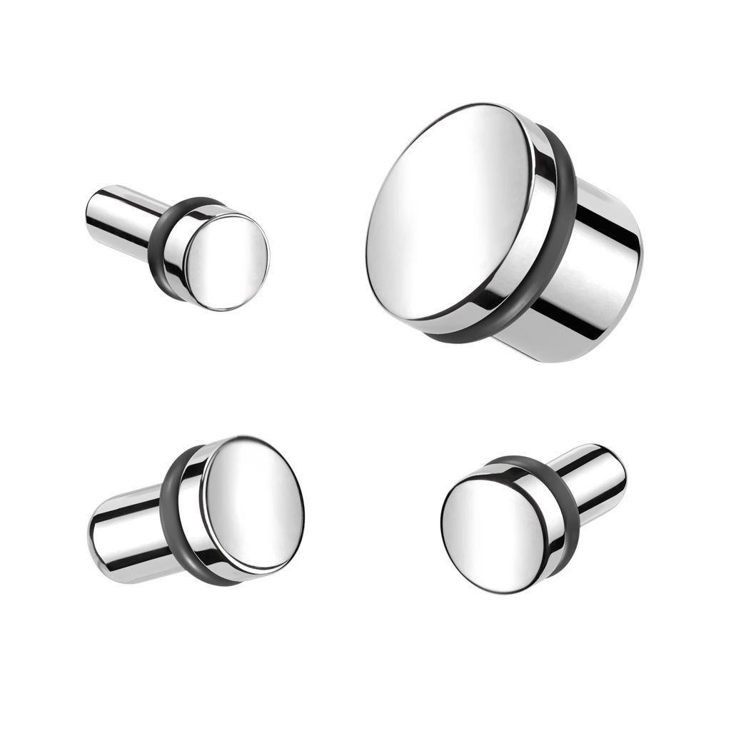 Titanium plug with mirror finish