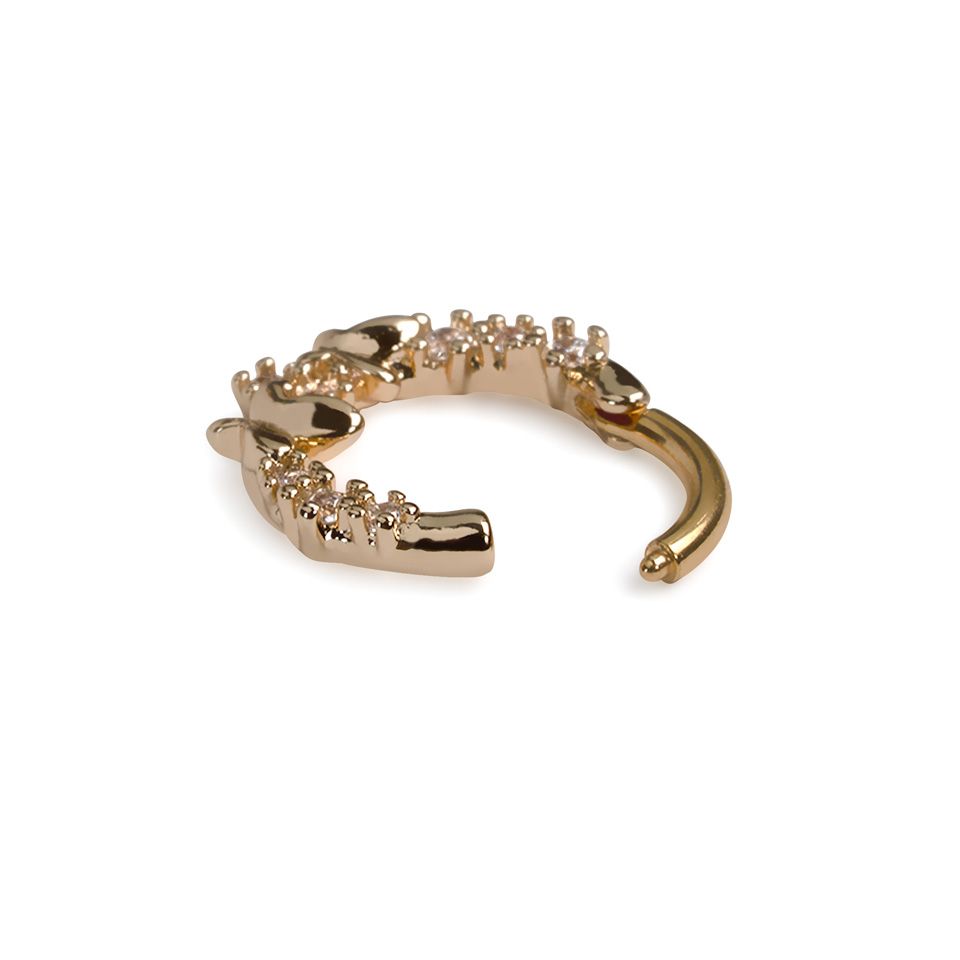 Forward facing ring with butterflies