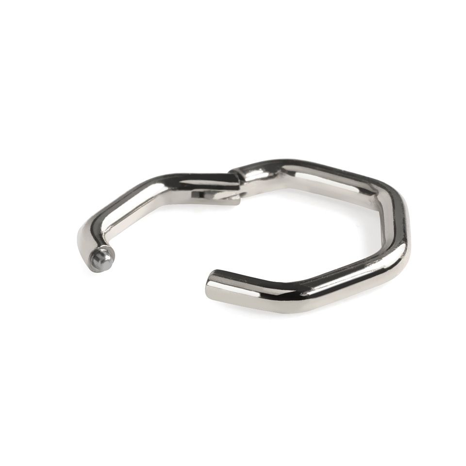 Hexagonal titanium hinged ring