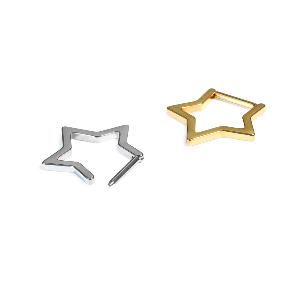 Star titanium clicker ring