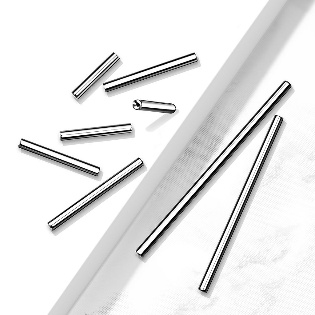 Threadless push-in barbell made of titanium