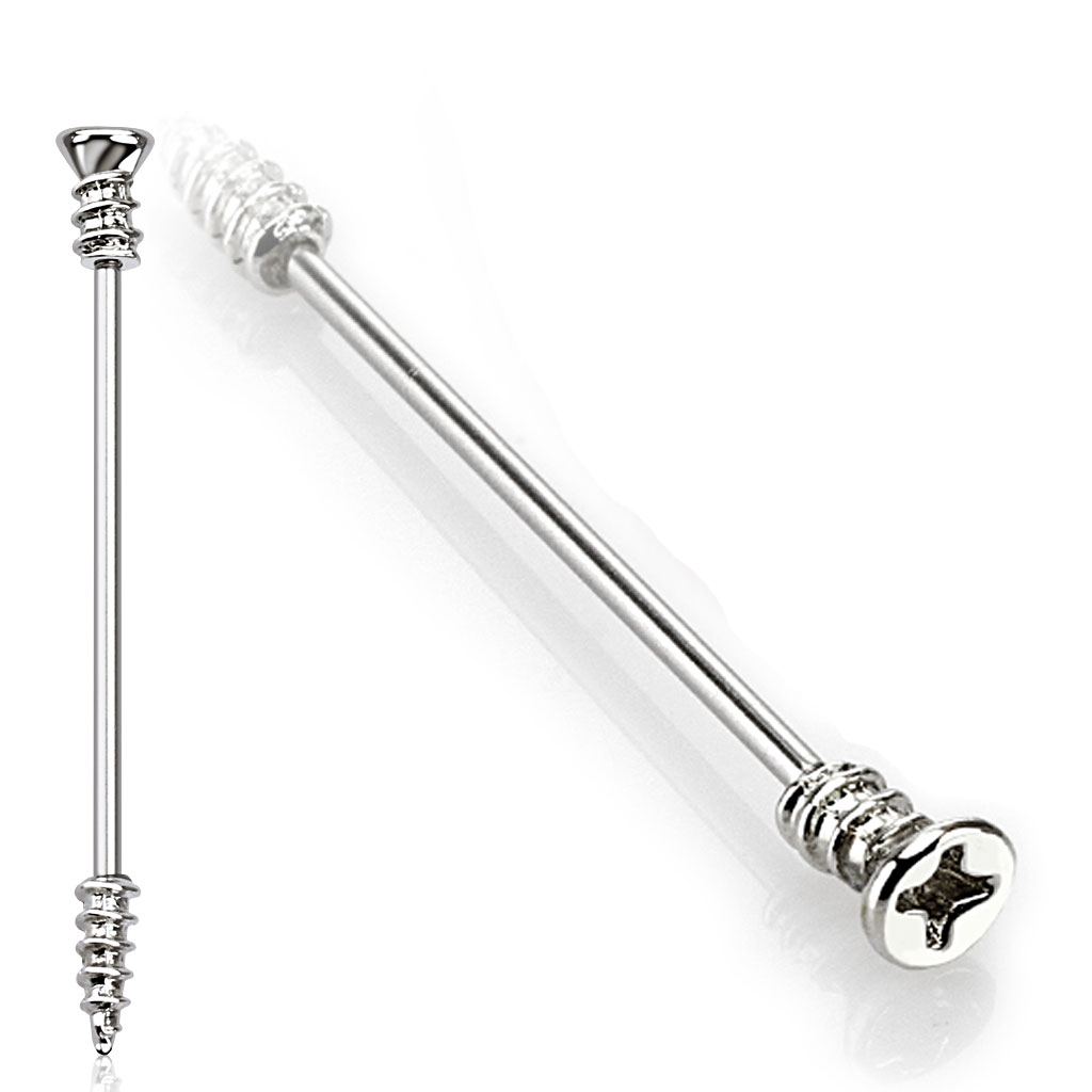 Industrial barbell with screw form