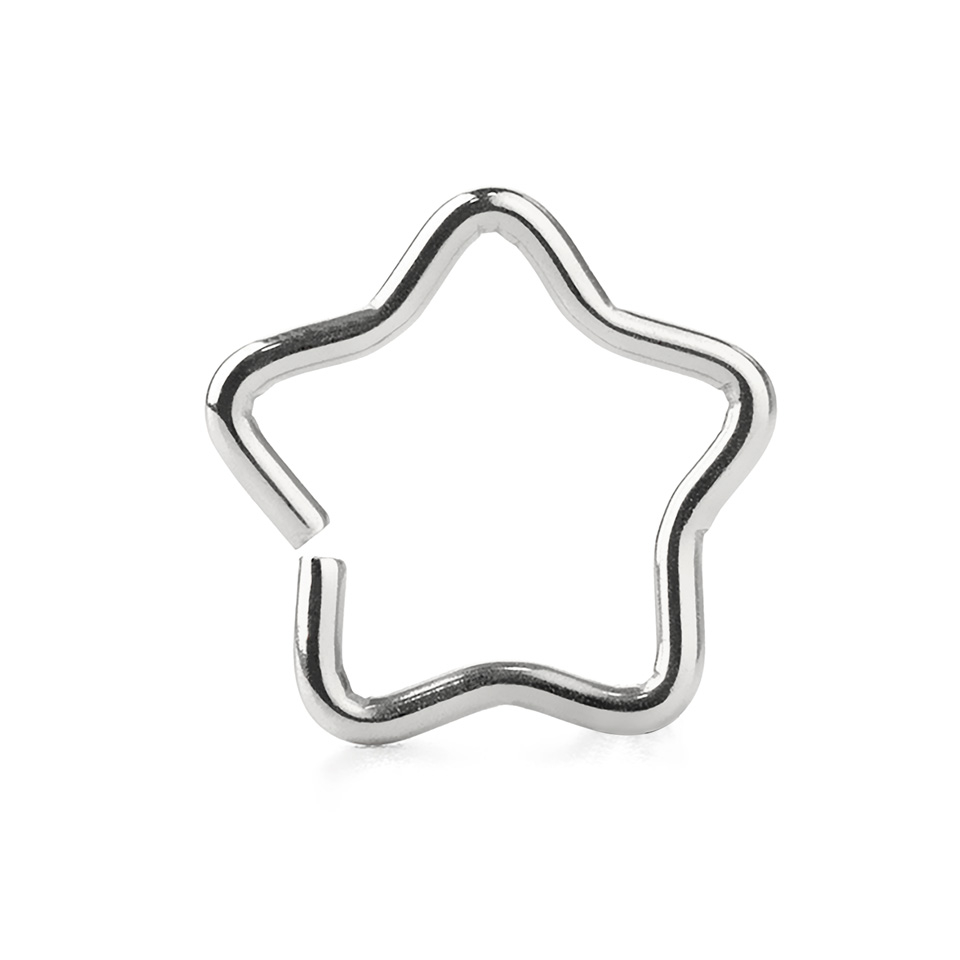 Ear piercing star-shaped