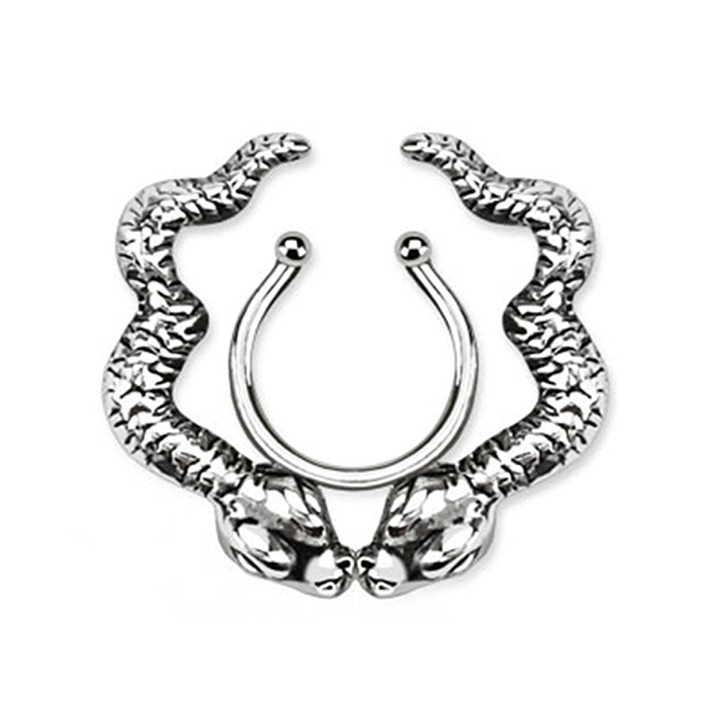 Lažni piercing bradavice sa zmijama