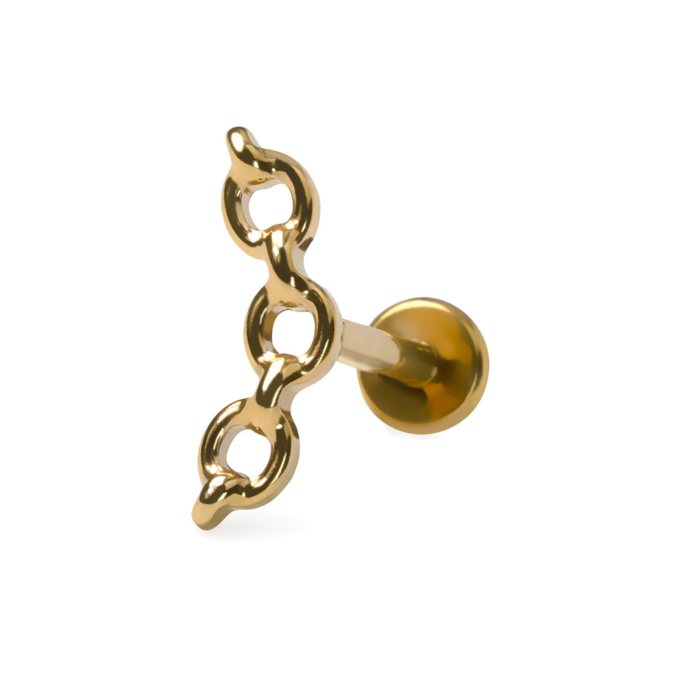 Labret od titanija s motivom lanca