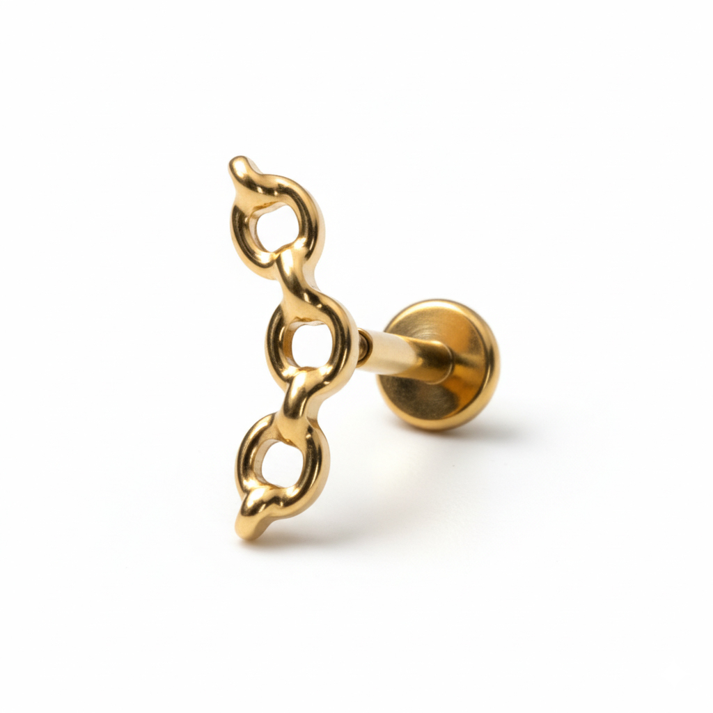 Labret od titanija s motivom lanca