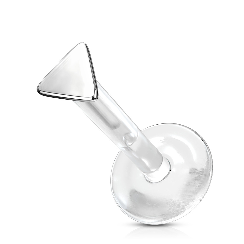 Labret s trokutićem od 14K zlata