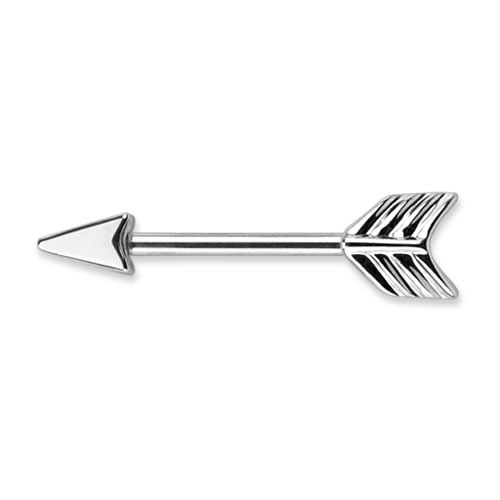 Nipple barbell with arrowhead look