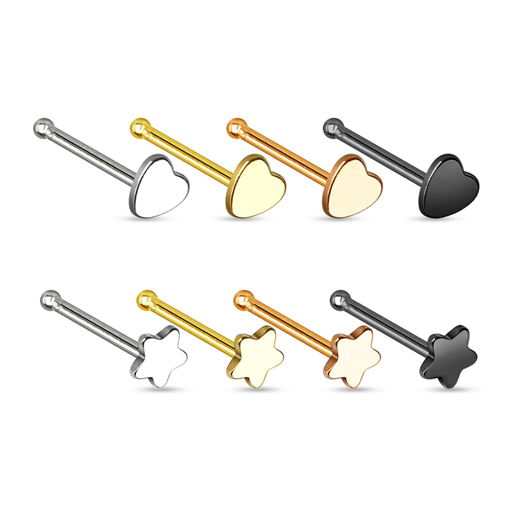 Nose stud in a variety of motifs