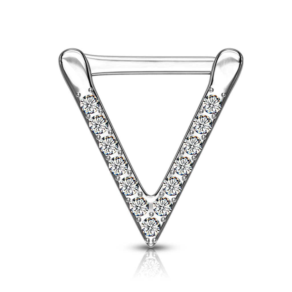 Septum clicker with paved triangle shape