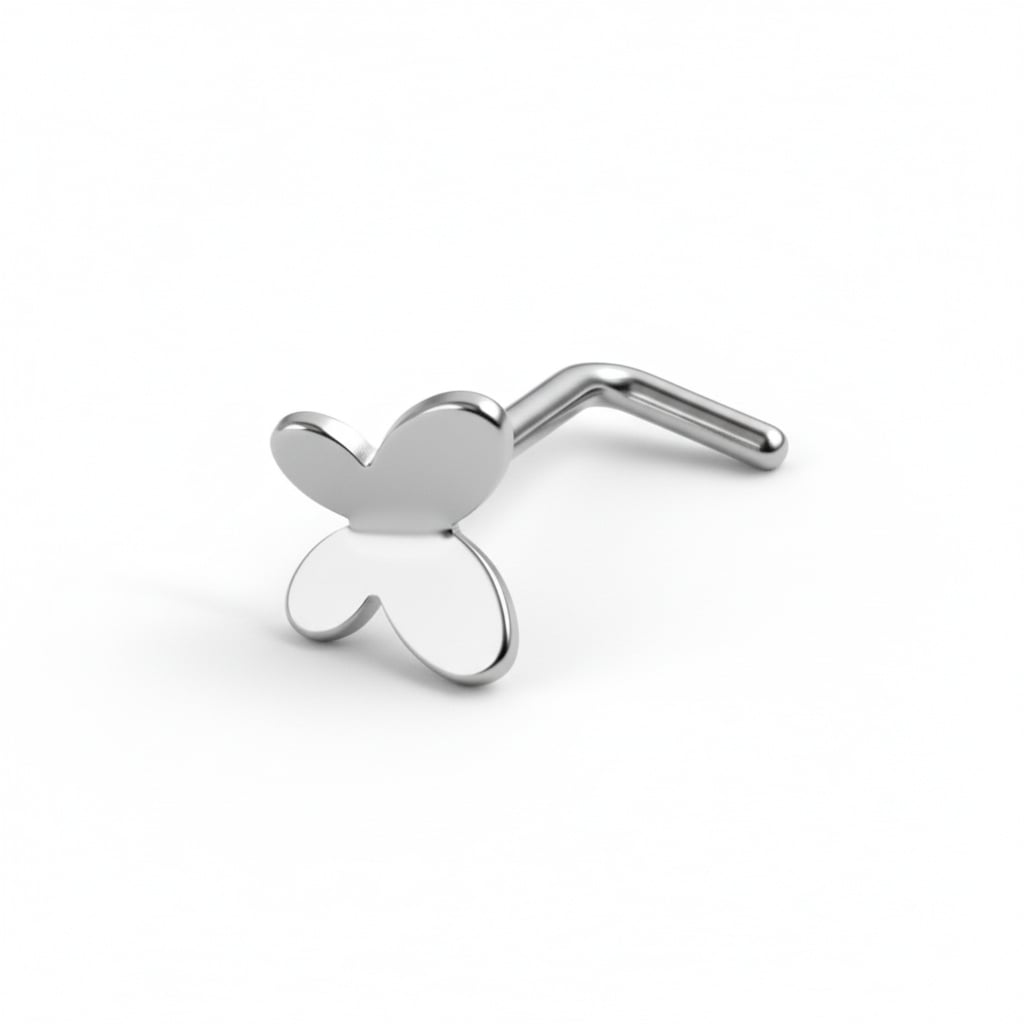 Spiralica za nos od titanija s leptirom