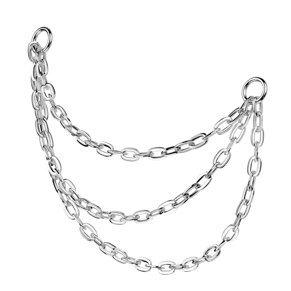 Titanium triple connector chain