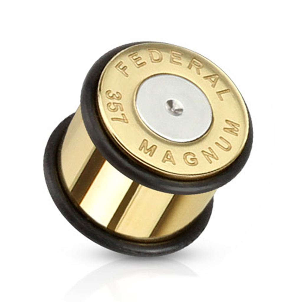 Plug shaped like a cartridge case